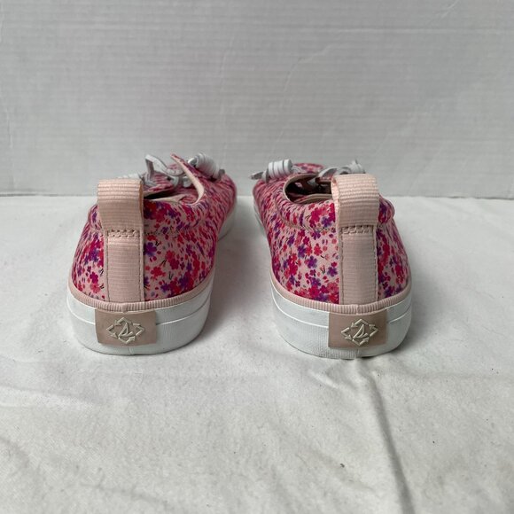 Speery Pink and White Canvas Sneakers with Floral Design - Picture 6 of 9